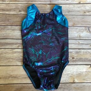 XS girl's leotard. Blue and purple